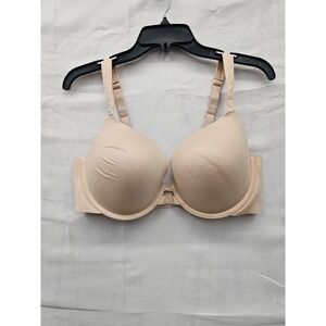 Auden Light Lift Plunge Bra 36D Beige Underwire Padded Adjustable Straps Z8015